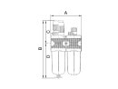 Wartungseinheit 2-tlg. multifix mit Metallbehälter, BG 1, G 1/4