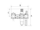 Wartungsstation SAFETY multifix, KH-AV-2-tlg.-WE, HA, BG3, G1/2