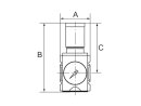 Druckregler FUTURA-mini, Standardmano., BG 0, G 1/4,...