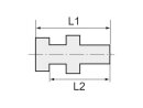 Schottverschraubung value line, M28x1,5 a., G 1/2 i., MS vern.