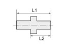 Doppelgewindenippel value line, G 1/8, G 1/4, SW 17, MS vern.