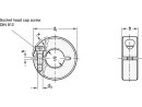 Anillo de sujeción roscado, ranurado, acero inoxidable, 20-M8X1-NI