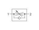 DrosselrückschlagvenBlaue Serie Abluftdros. G1/8 a. 15bar Ø10mm