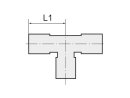 T-Steckverbindung Blaue Serie, reduzierend, Schlauch-Ø 2x10/1x8