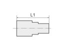 Gerade Steckverschraubung, G 1/8 i., Schlauch-Ø 6, ES 1.4404