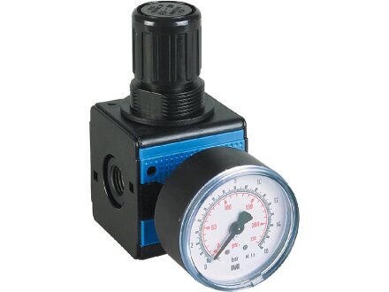 Druckregler G 45383 DR-H-G1/4i-20-0,1/3-Z-B1 - Baureihe Bloc 1 mit Manometer